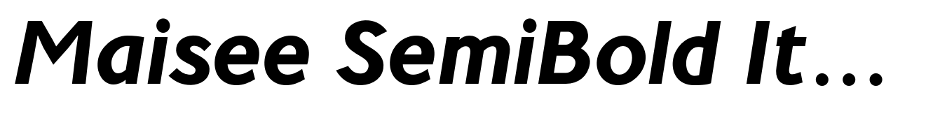 Maisee SemiBold Italic